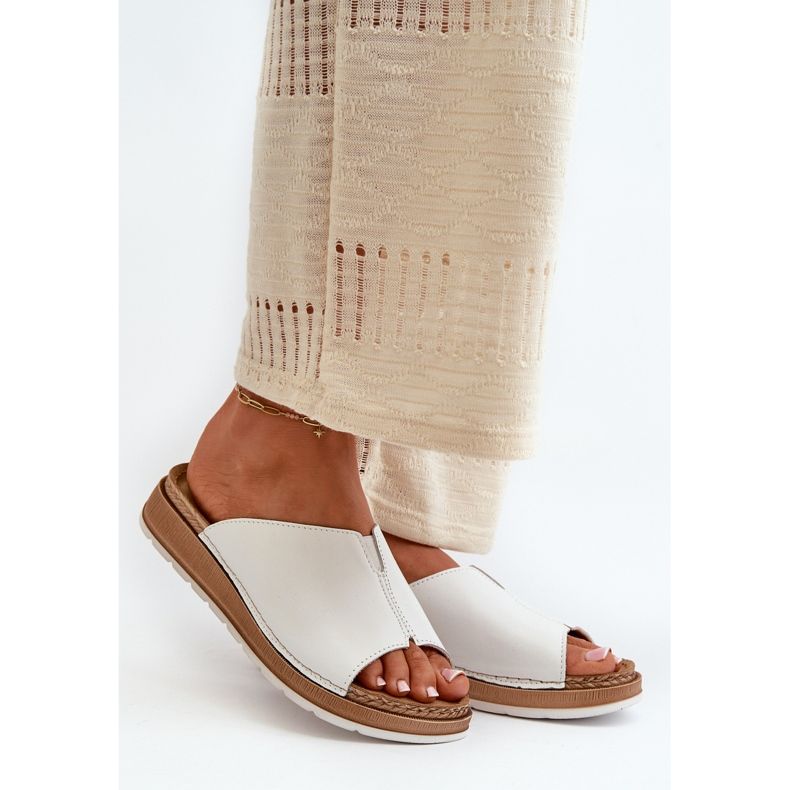 Bekväma flip-flops för kvinnor gjorda av ekologiskt läder Inblu GS0003I1 Vit 2