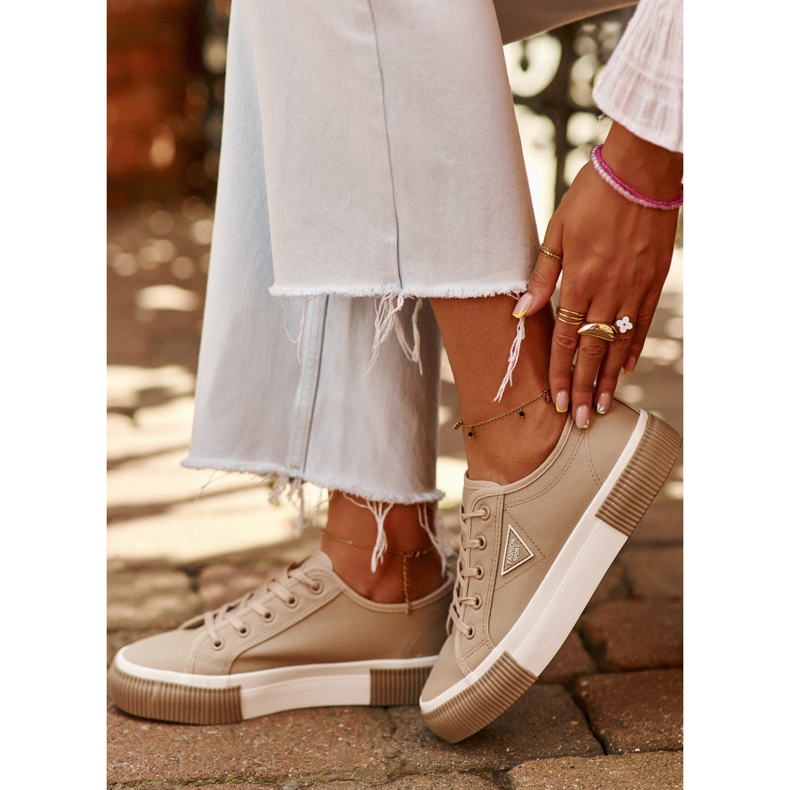 Låga sneakers för damer Brun Enalae 1