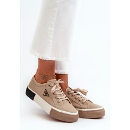 Låga sneakers för damer Brun Enalae 2