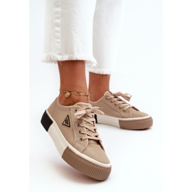 Låga sneakers för damer Brun Enalae 3