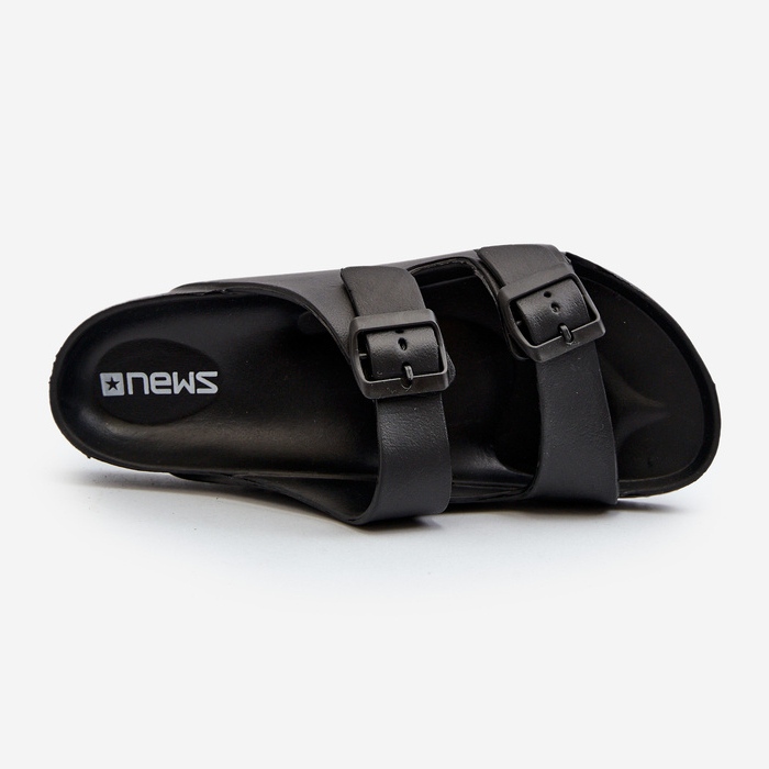 Lättviktsflip-flops i skum för män med spännen, svart avatara 2