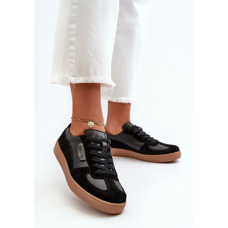 Skinnsneakers för dam Svarta Vinceza 7333 2