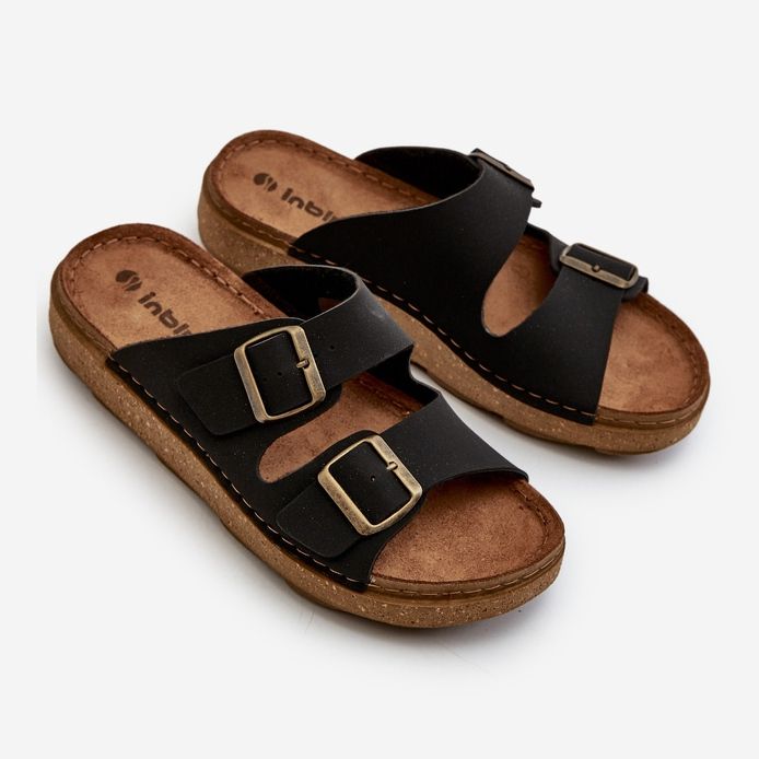 Lätt bekväma flip-flops för män med spännen Inblu MT000016 Svart 1
