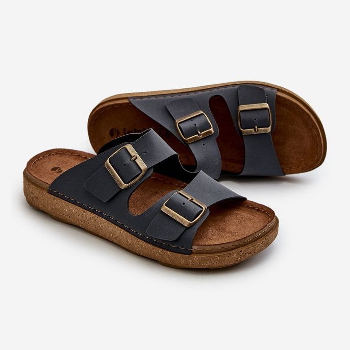 Lätt bekväma flip-flops för män med spännen Inblu MT000016 Marinblå 2