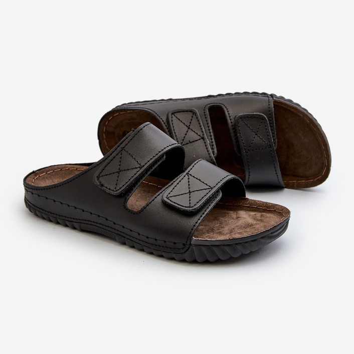 Bekväma flip-flops för män med kardborreband Inblu FM00001U Svart 1