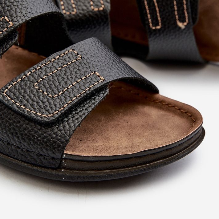 Bekväma flip-flops för män med kardborreband Inblu GV00002I Svart 2