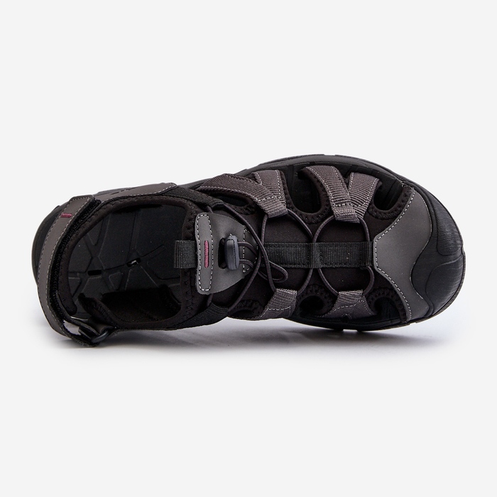 Bekväma herrsandaler 4FRSS24FSANM058-23S Grå 1