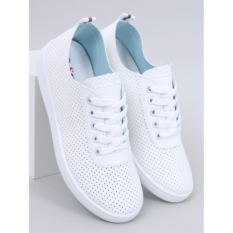Ponts All White genombrutna sneakers vit 1