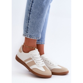 Låg Eco Läder Sneakers för kvinnor Beige Dorvalia 1