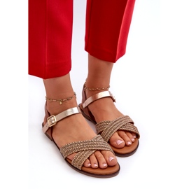 S.Barski MY923 Platta sandaler för kvinnor, brun 3