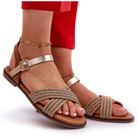 S.Barski MY923 Platta sandaler för kvinnor, brun 4