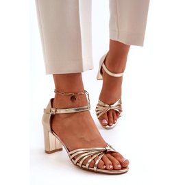 Evento Damsandaler i guld Pyrrette med hög klack gyllene 2