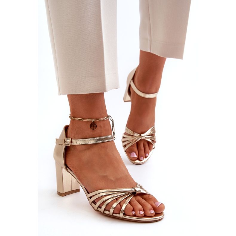 Evento Damsandaler i guld Pyrrette med hög klack gyllene 2