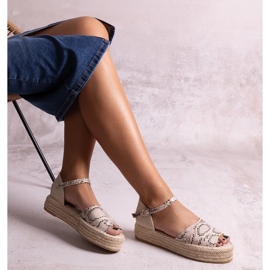 Beige Martella platåsandaler 2