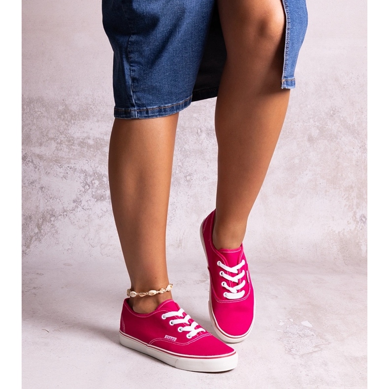 Rosa klassiska Erla sneakers 1