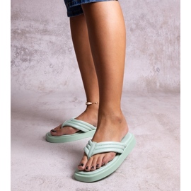 Gröna Shishal platta flip-flops 1