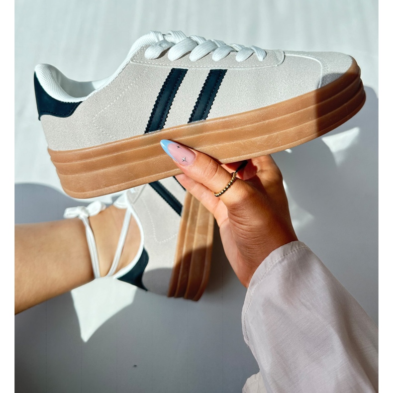 Platform Sneakers dam Beige och Svart Egelia 2