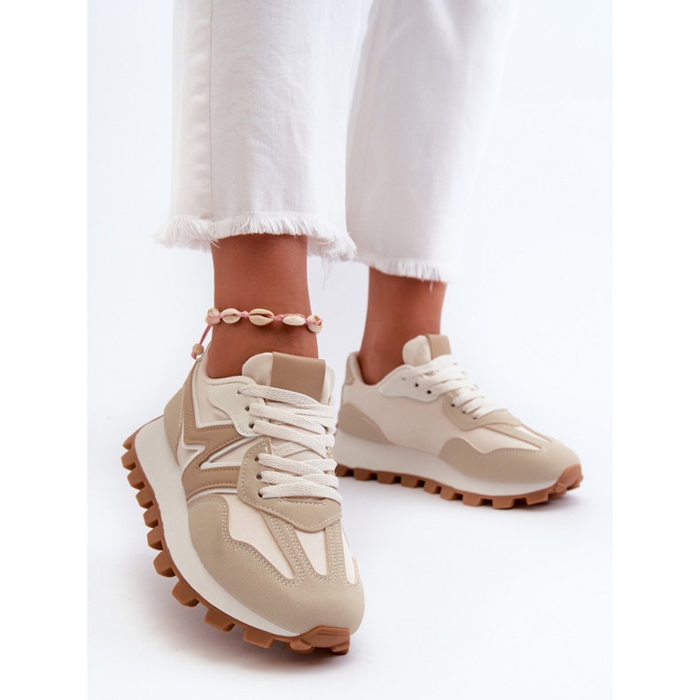 Beige Kalelia Dam Sportskor Sneakers 2