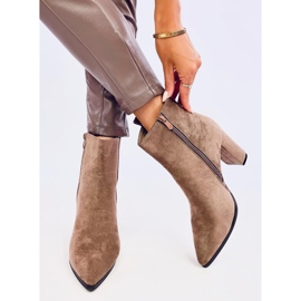 Klassiska Titina Khaki högklackade stövlar beige 1