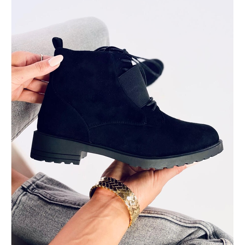 Snörstövlar Anja Black svart 1