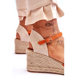 Mocka Espadrilles Wedge Sandaler Orange Cammer 7