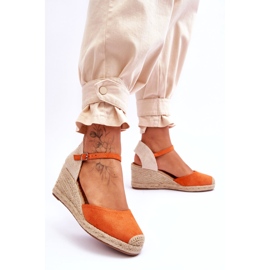 Mocka Espadrilles Wedge Sandaler Orange Cammer 3