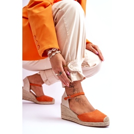 Mocka Espadrilles Wedge Sandaler Orange Cammer 6