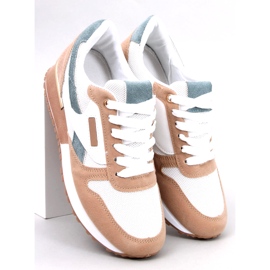 Damsportsneakers, vita och beige 5