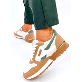 Damsportsneakers, vita och beige 3