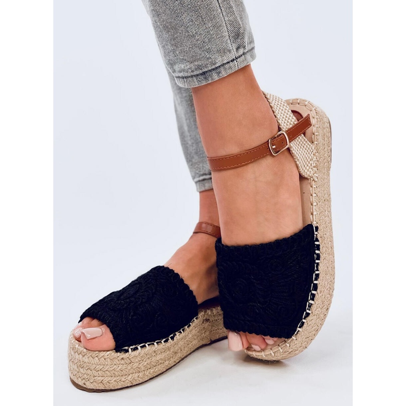 Boho Ingram Svarta espadrillesandaler 2