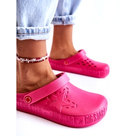 Lätt tofflor för kvinnor Kroks Big Star II275007 Fuchsia rosa 3