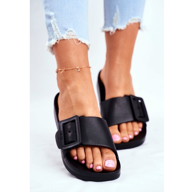 Dam Tofflor Big Star med spänne Svart FF274A389 2