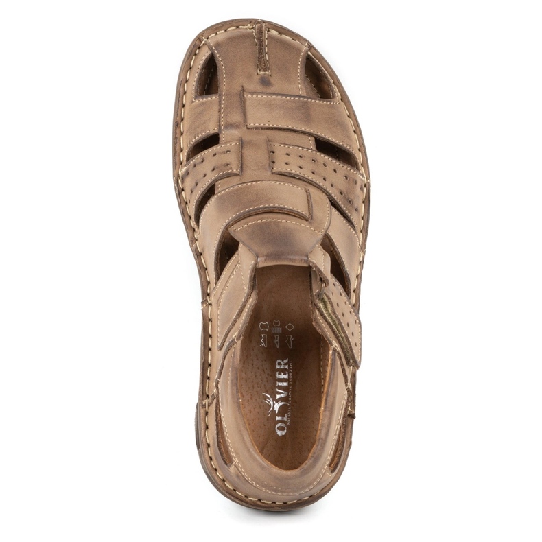 Olivier Sandaler för män 467 Brun 5