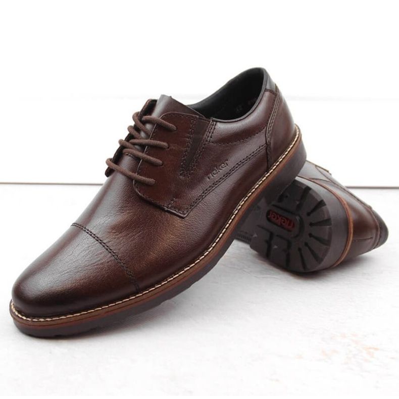 Skor med resår Rieker M 15320-25 brun 2