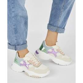 Seastar Flerfärgade damsneakers beige 2