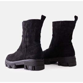 Eleonira ankelstövlar i svart mocka 1