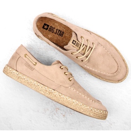 Espadrillor med snörning för män Big Star NN174054 Beige 3