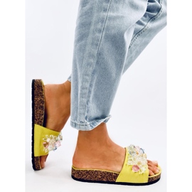 Korkflipflops med Maliv Green stenar grön 2