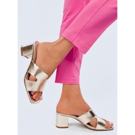 Vallon Gold högklackade flip-flops gyllene 1