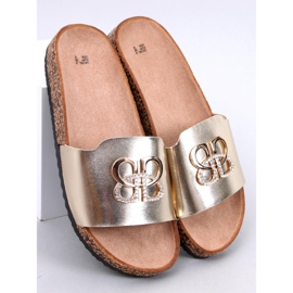 Ibanei LT.GOLD korktofflor med strass gyllene 1