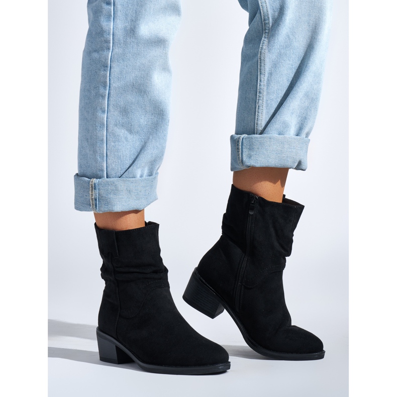 Svarta cowboystövlar för kvinnor 1