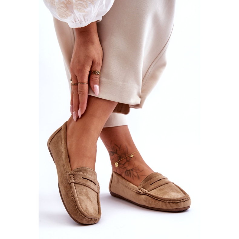 Loafers i mocka för kvinnor Brun Lenvie 4