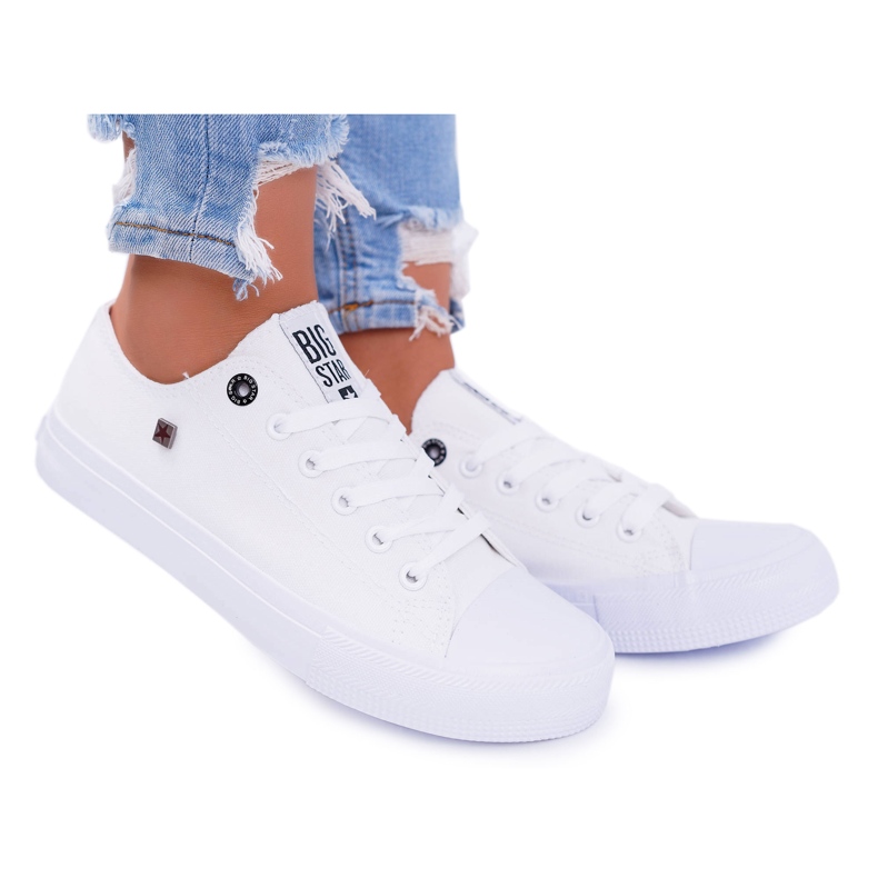 Dam Klassiska låga sneakers Big Star AA274010 Vit 4