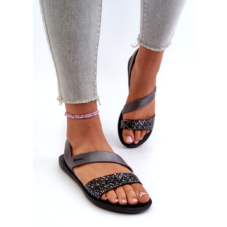 Damsandaler 82429 Ipanema Vibe Sandal Fem Svart och Silver 2