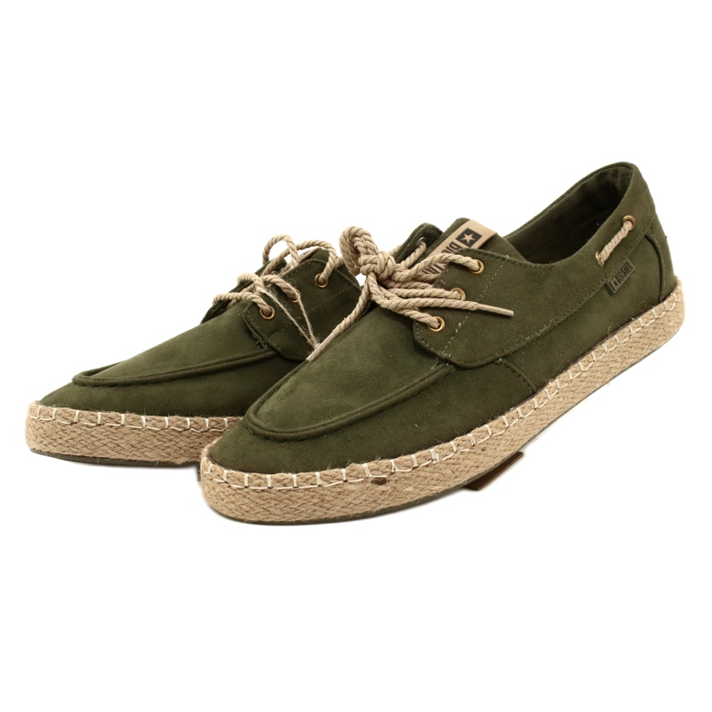 Espadriller med snörning för herrar Big Star NN174055 Khaki grön 2