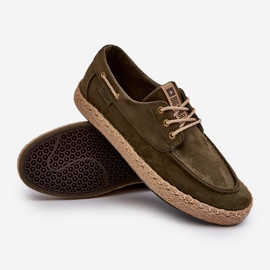 Espadriller med snörning för herrar Big Star NN174055 Khaki grön 1