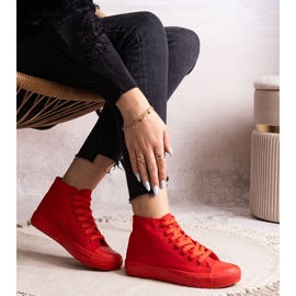 Röda Raffie high-top sneakers 1
