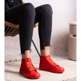 Röda Raffie high-top sneakers 2
