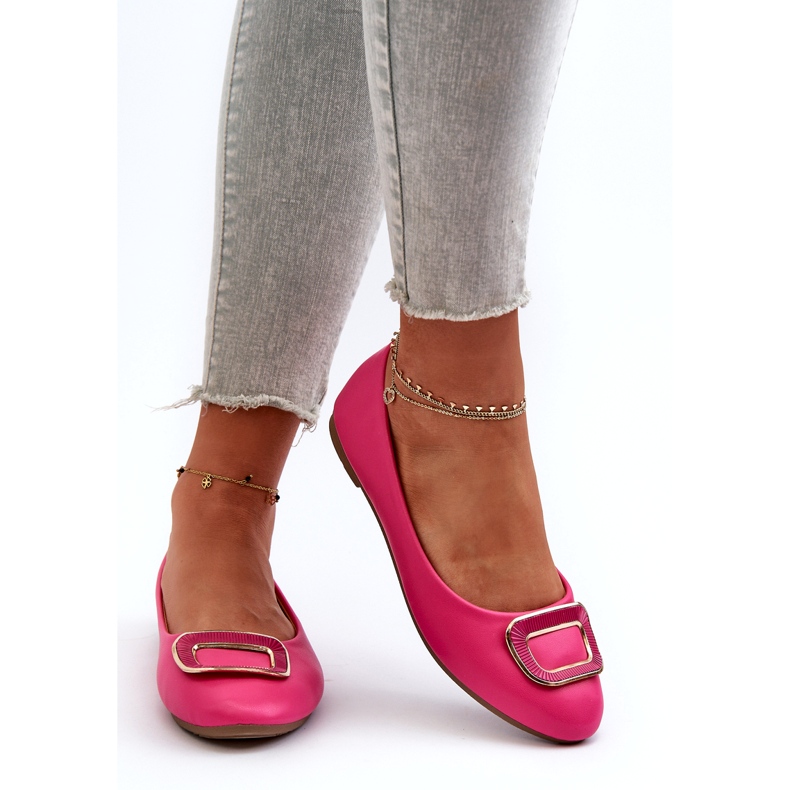 Day-Vine Fuchsia Eco-läderbalettlägenheter med dekoration rosa 2