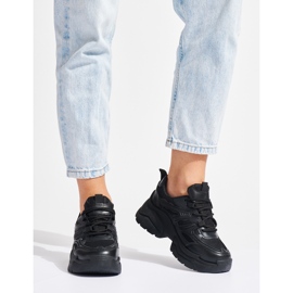 Svarta sneakers med tjock sula 1